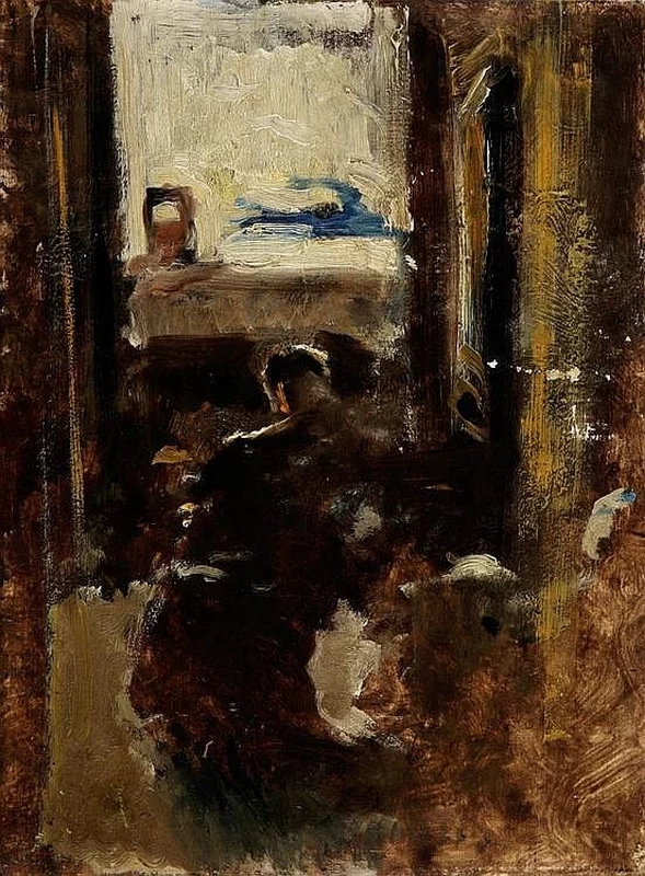 (Attribuito a), Ritratto della madre alla finestra